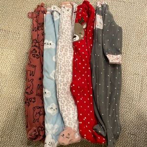 NWOT Carter’s Fleece Sleepers. 6 months